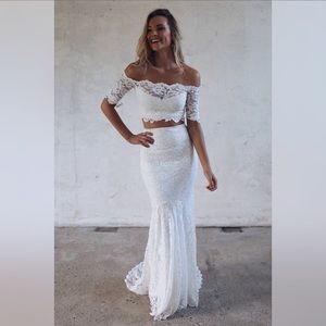 Grace Loves Lace Two Piece Wedding Dress Size US 6